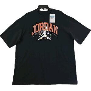 Jordan Michael Jordan~Woman Size M~Black Oversized Fit Active T-shirt Cotton NWT